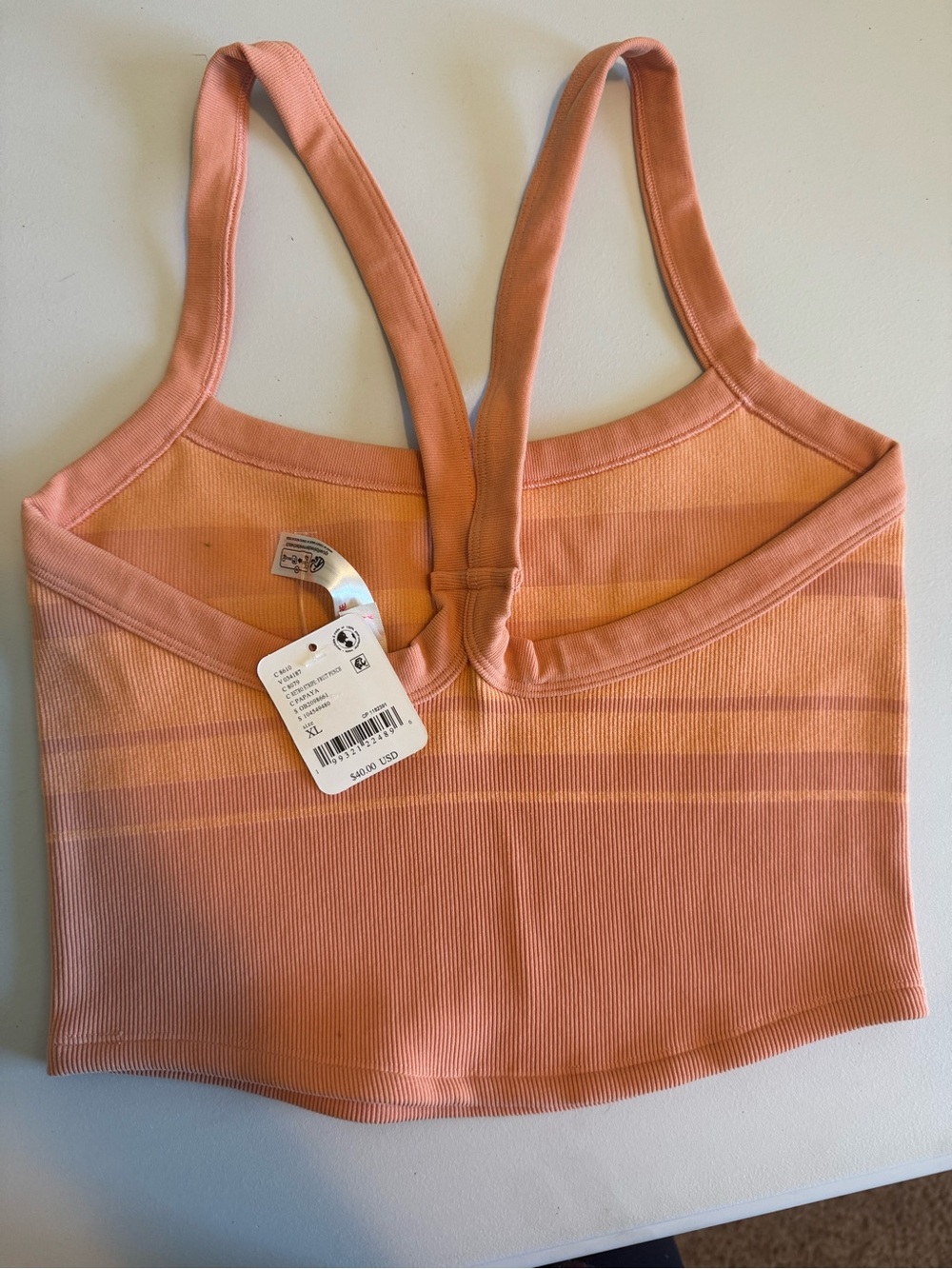 FP Movement All Clear Retro Stripe Fruit Punch Ribbed Tank NWT Size XL - Picture 4 of 5